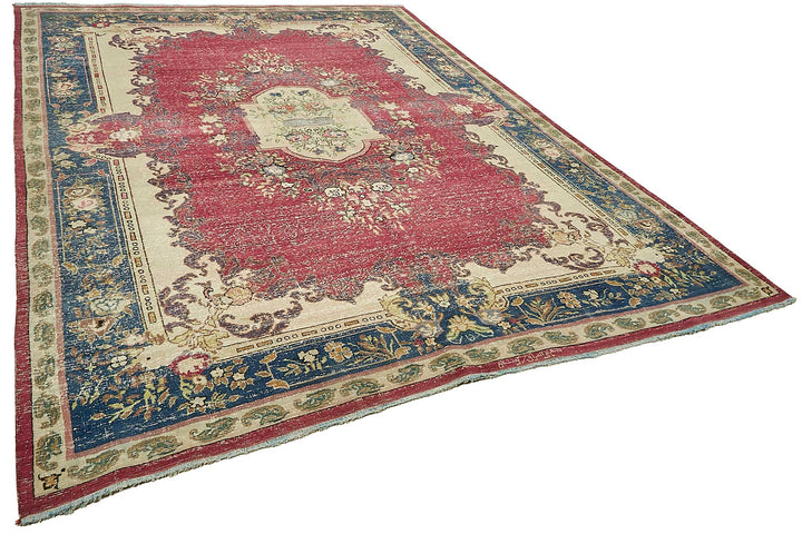 8x11 Beige Vintage Large Area Rug - 49461