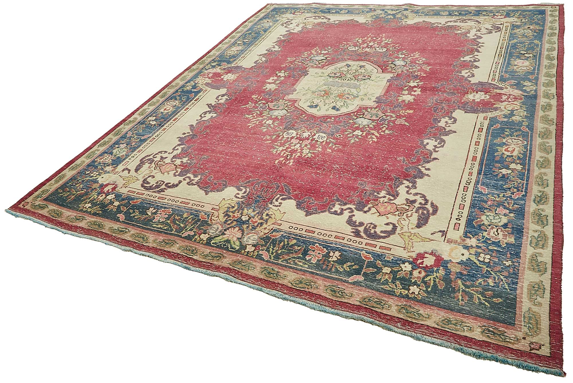 8x11 Beige Vintage Large Area Rug - 49461