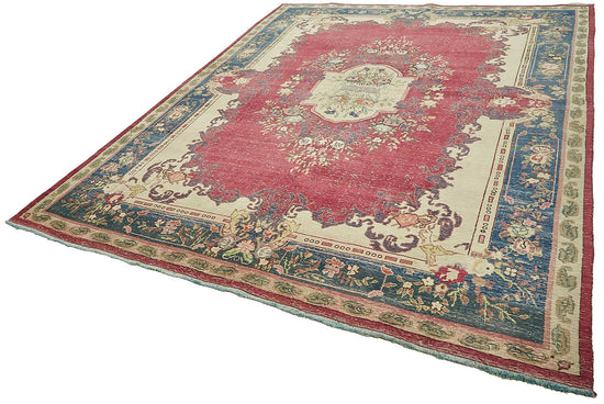 8x11 Beige Vintage Large Area Rug - 49461