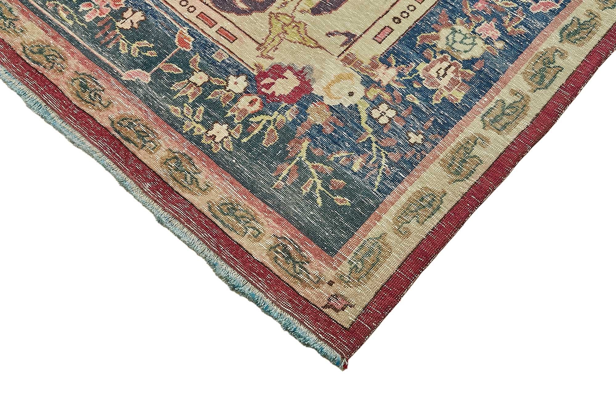 8x11 Beige Vintage Large Area Rug - 49461