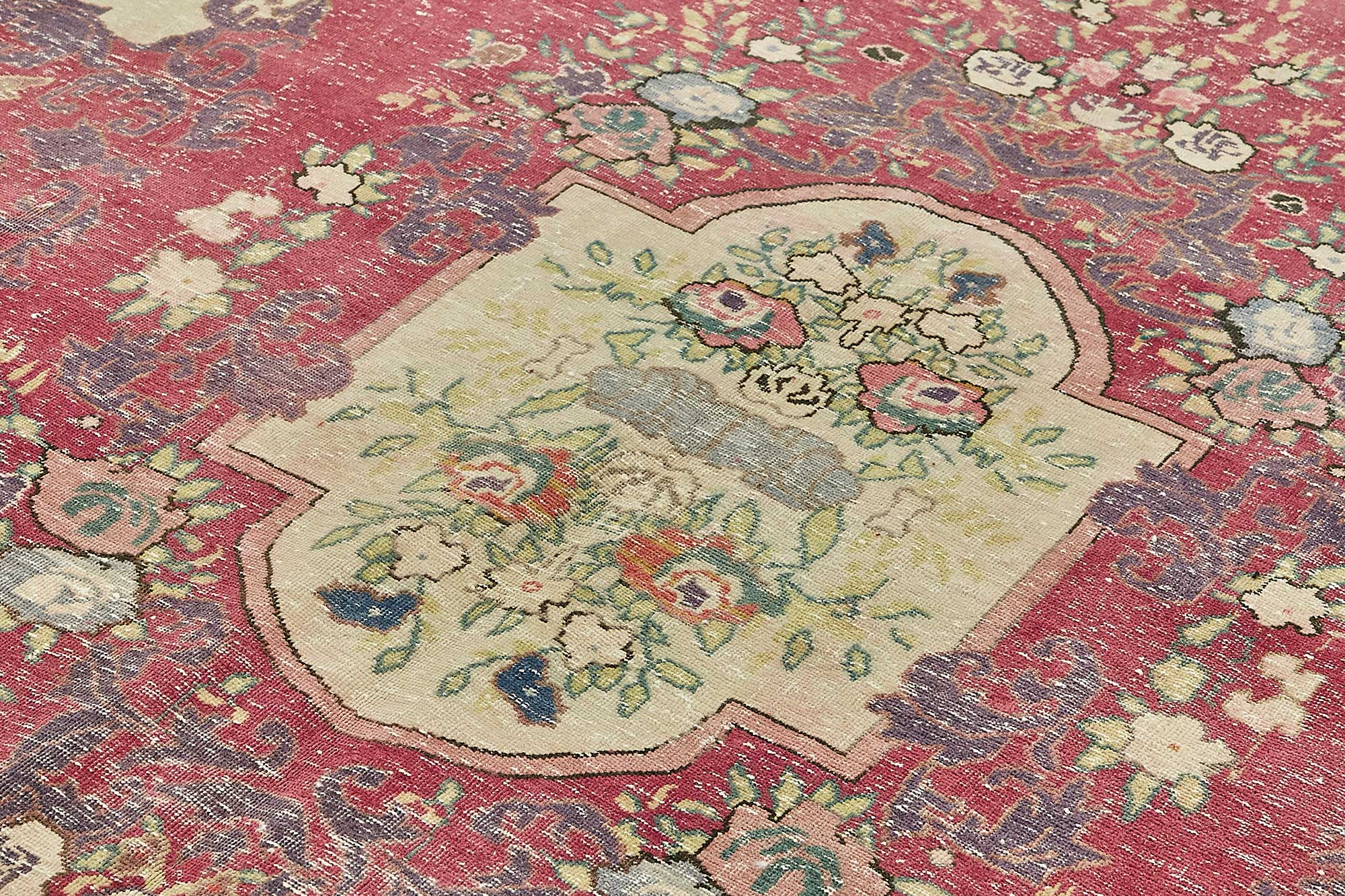 8x11 Beige Vintage Large Area Rug - 49461