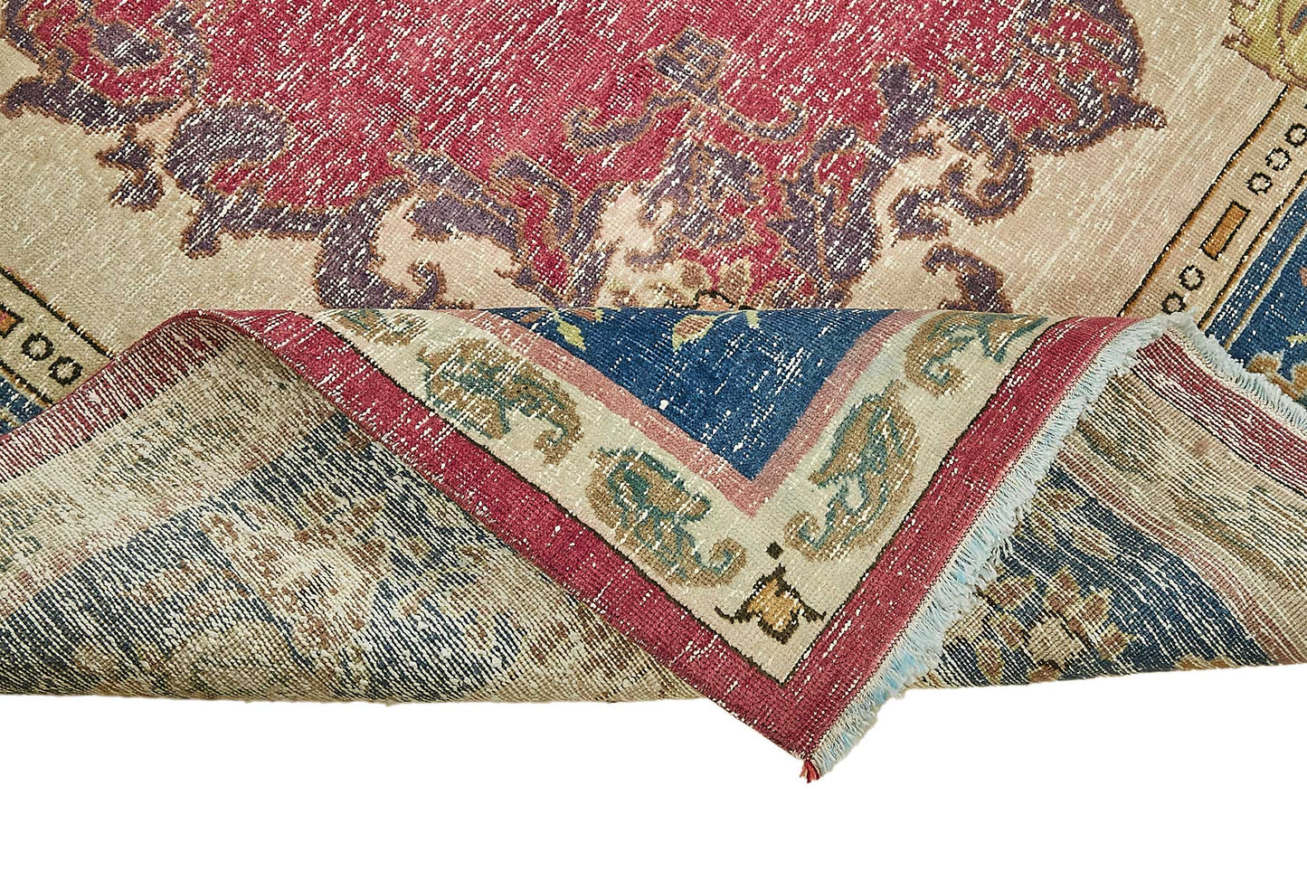 8x11 Beige Vintage Large Area Rug - 49461