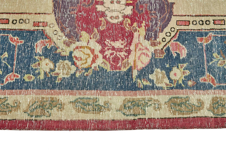 8x11 Beige Vintage Large Area Rug - 49461