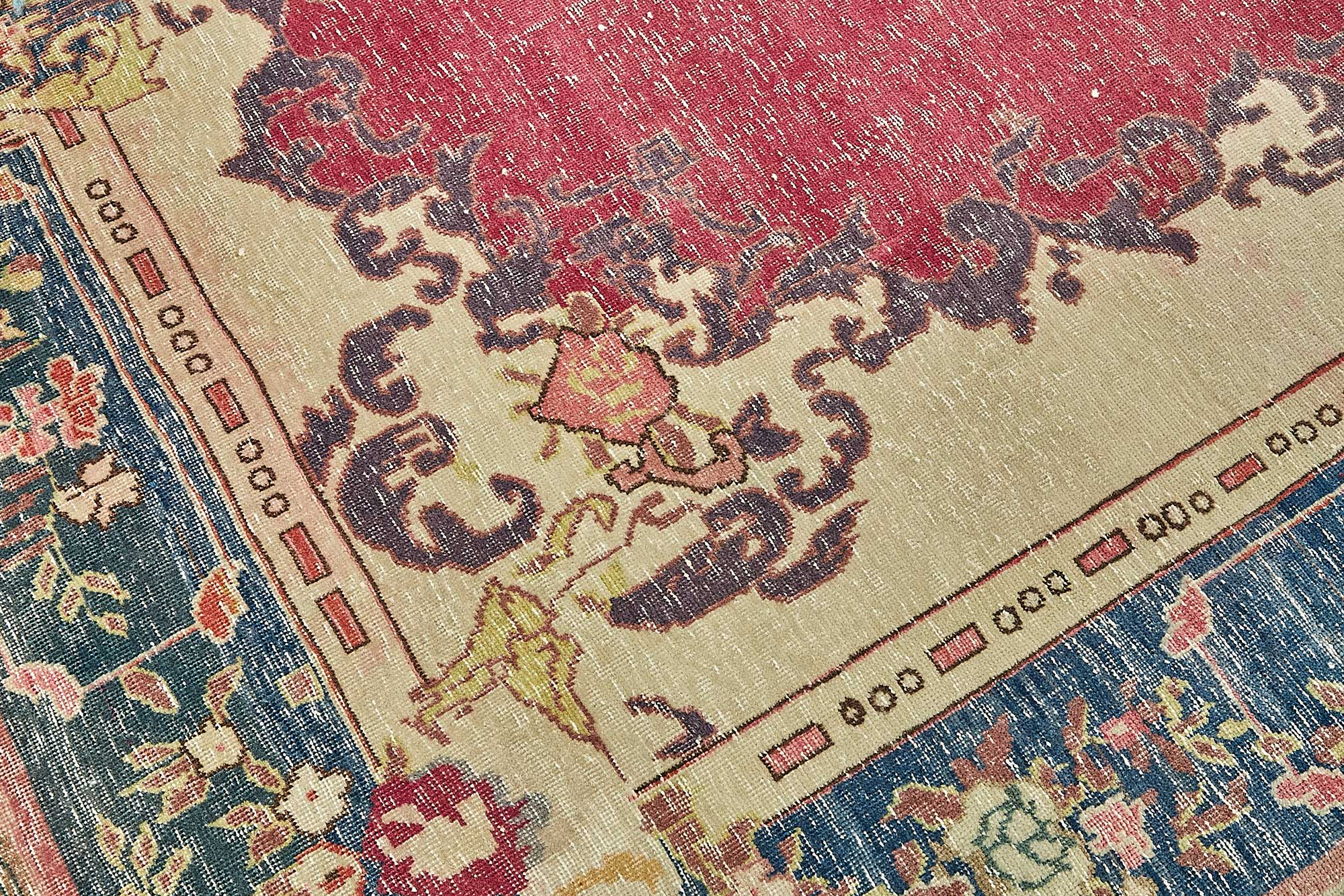 8x11 Beige Vintage Large Area Rug - 49461