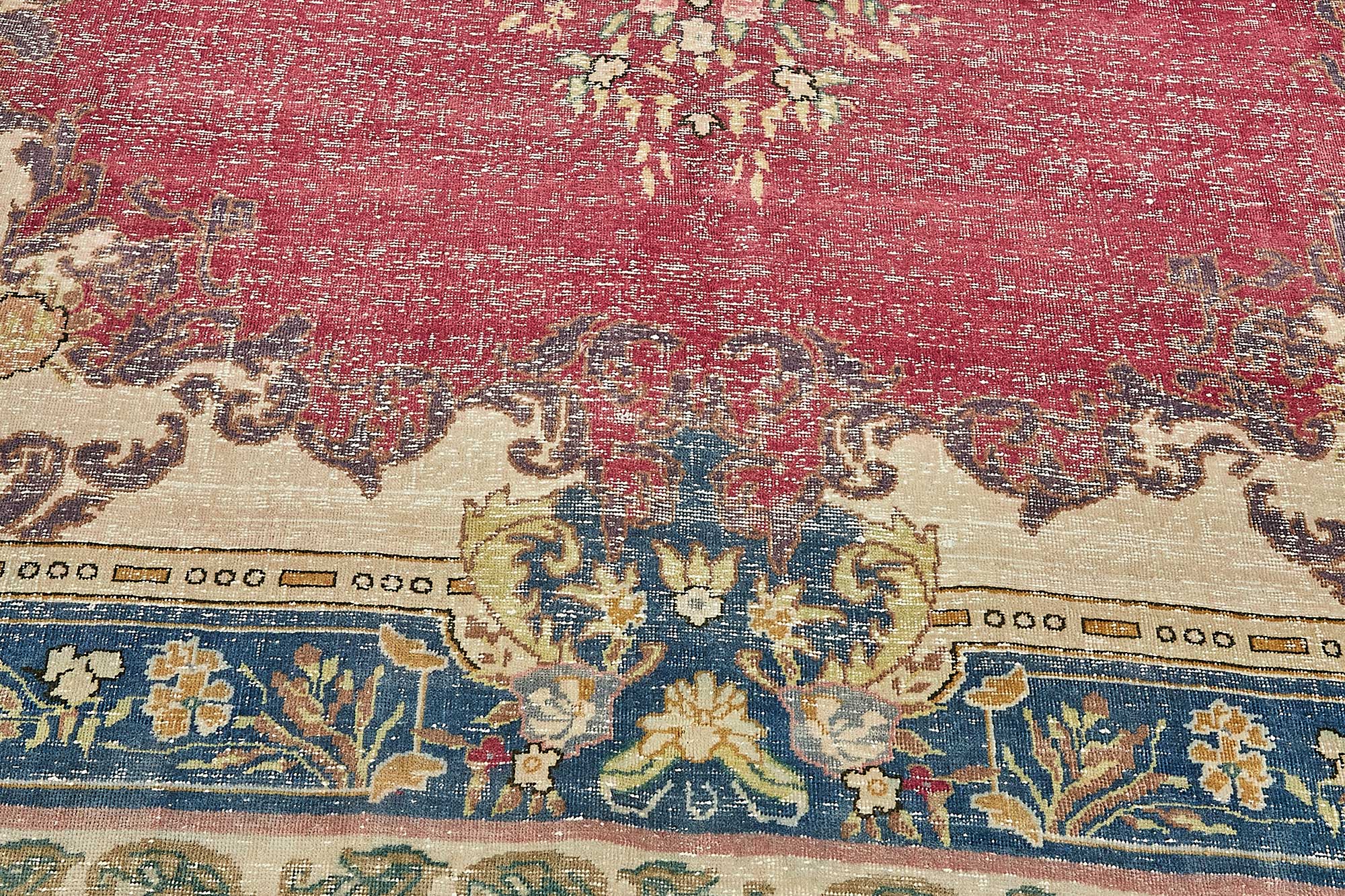 8x11 Beige Vintage Large Area Rug - 49461