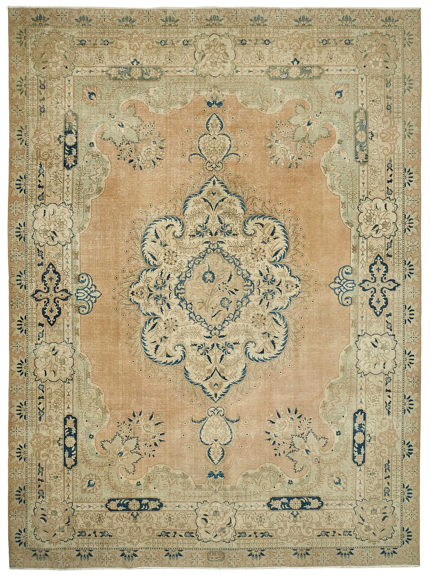 10x13 Beige Vintage Large Area Rug - 49462