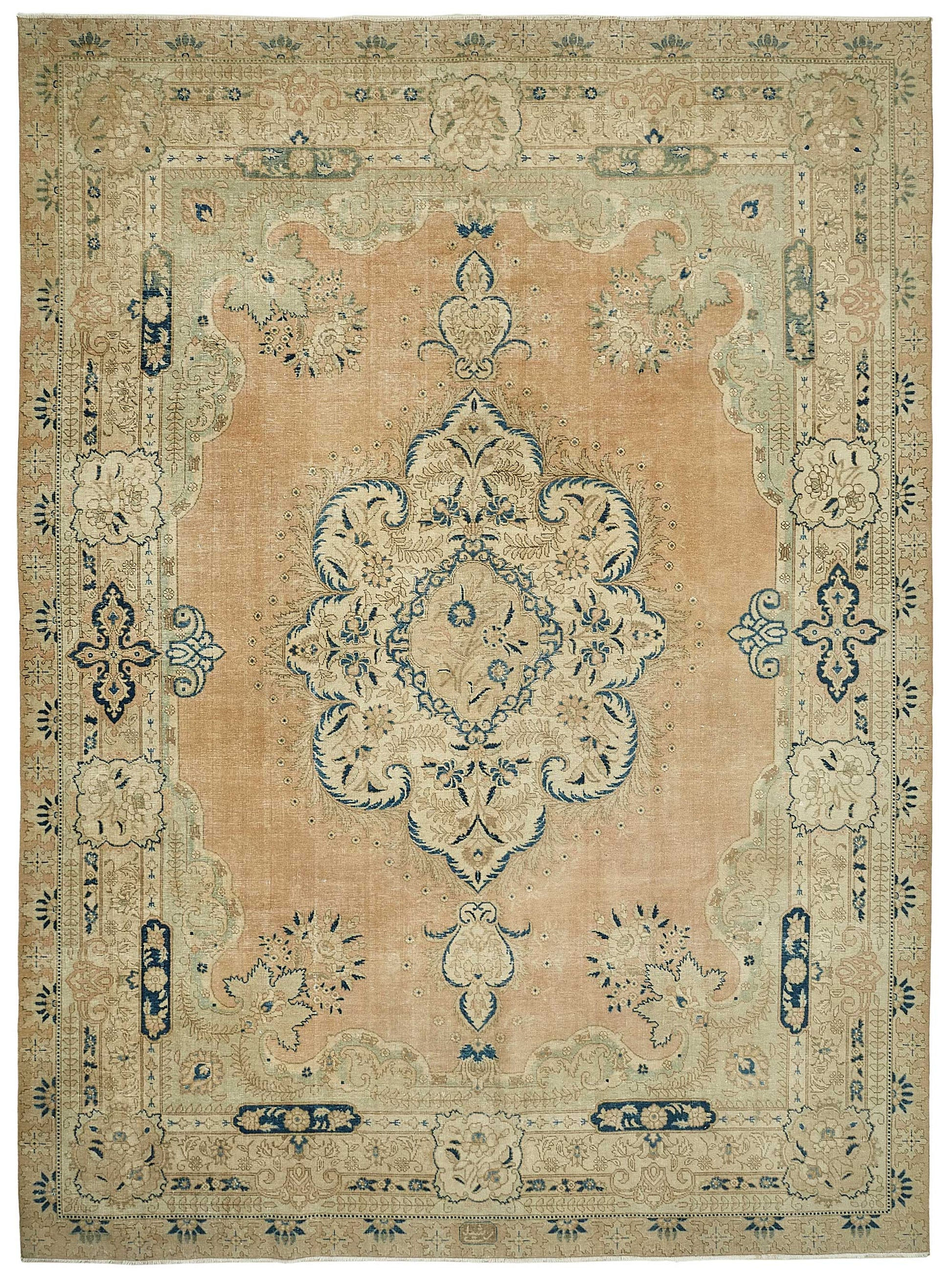 10x13 Beige Vintage Large Area Rug - 49462