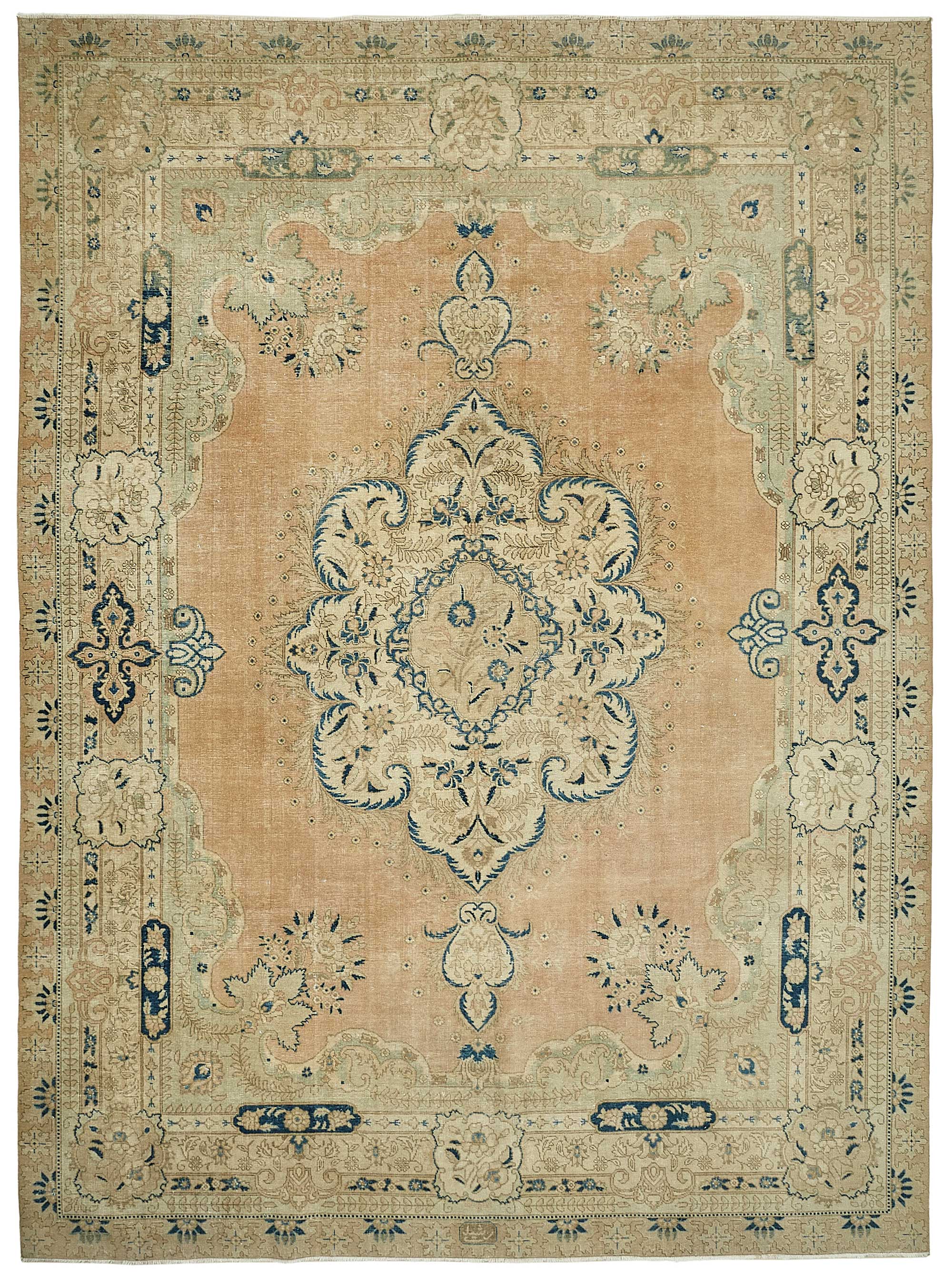 10x13 Beige Vintage Large Area Rug - 49462