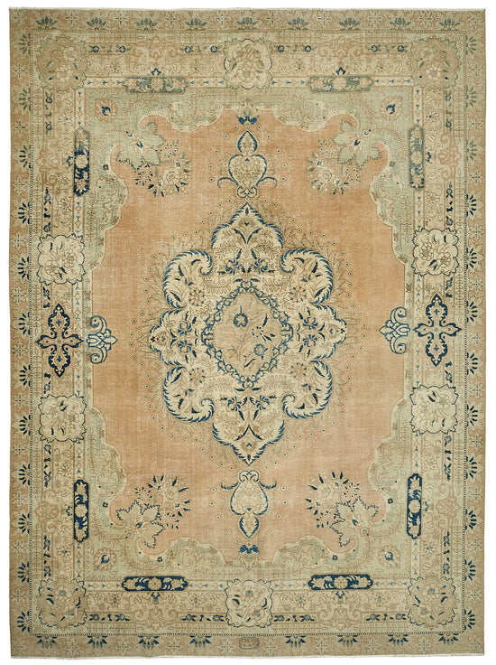 10x13 Beige Vintage Large Area Rug - 49462
