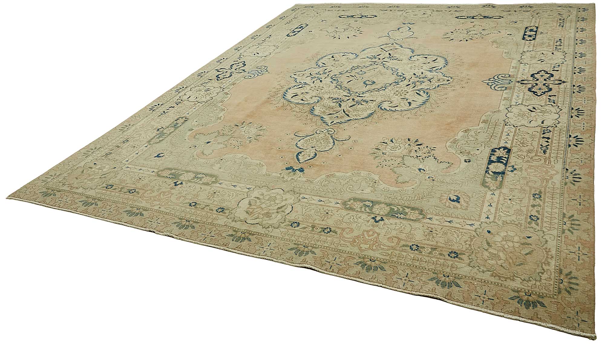 10x13 Beige Vintage Large Area Rug - 49462