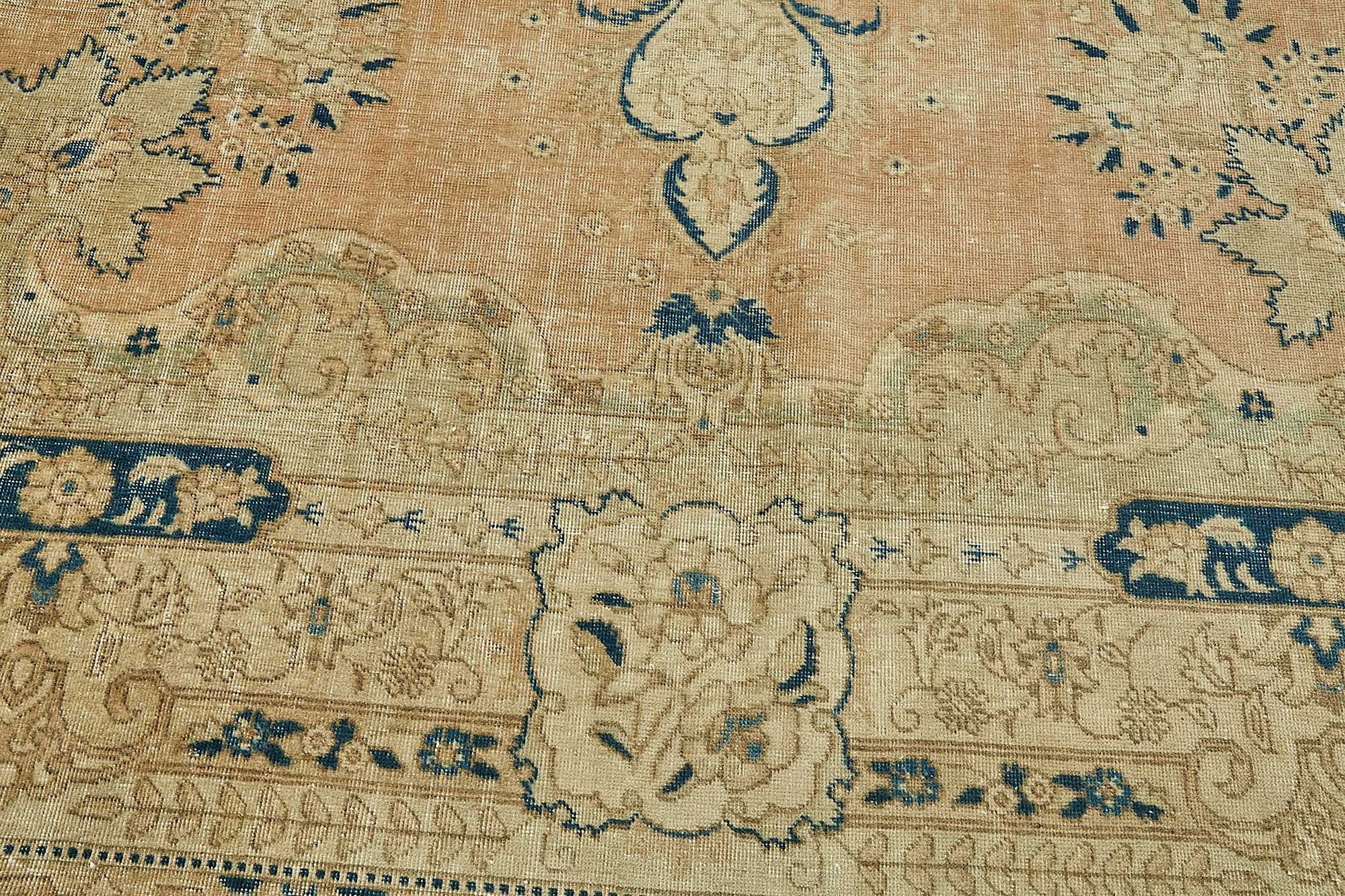 10x13 Beige Vintage Large Area Rug - 49462