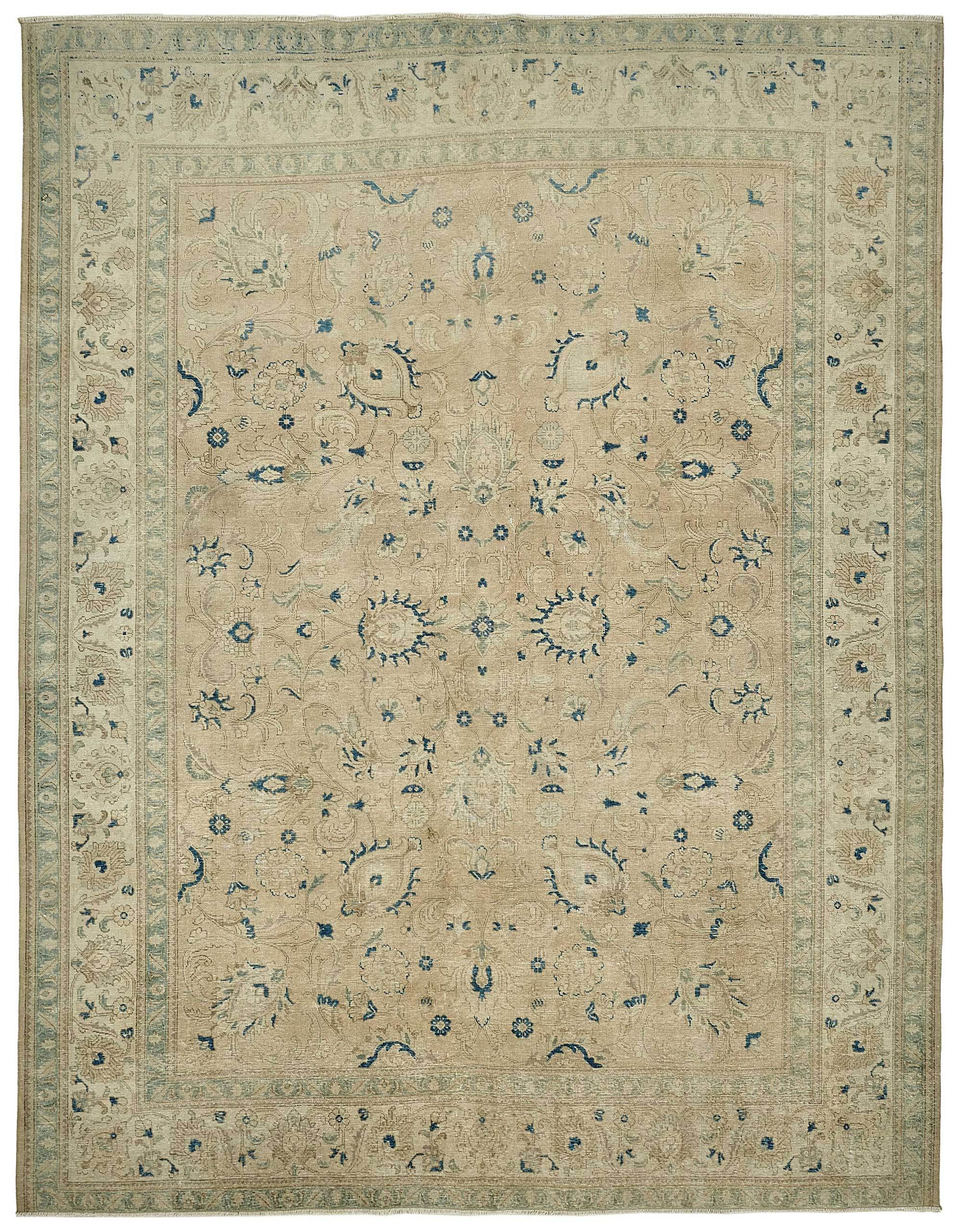 10x13 Beige Vintage Large Area Rug - 49463