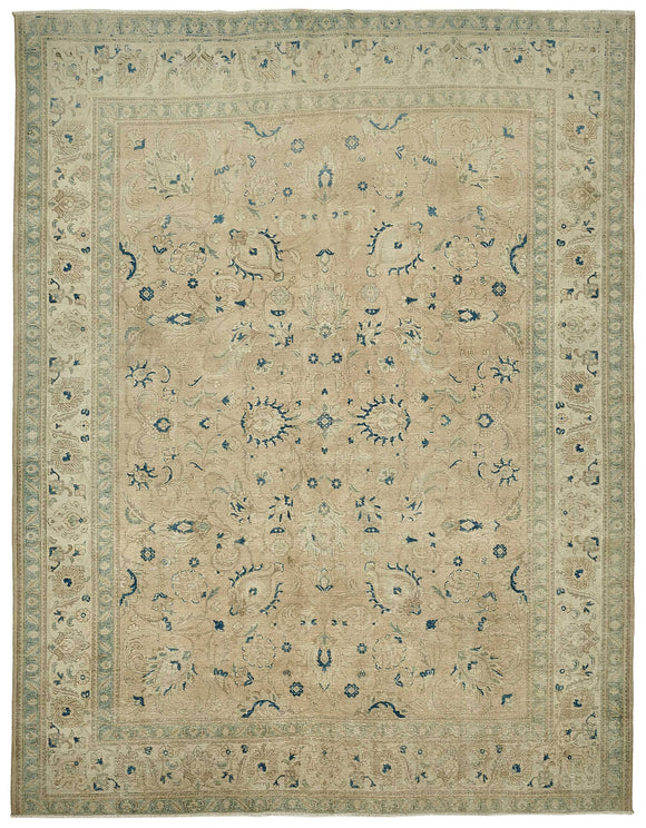 10x13 Beige Vintage Large Area Rug - 49463