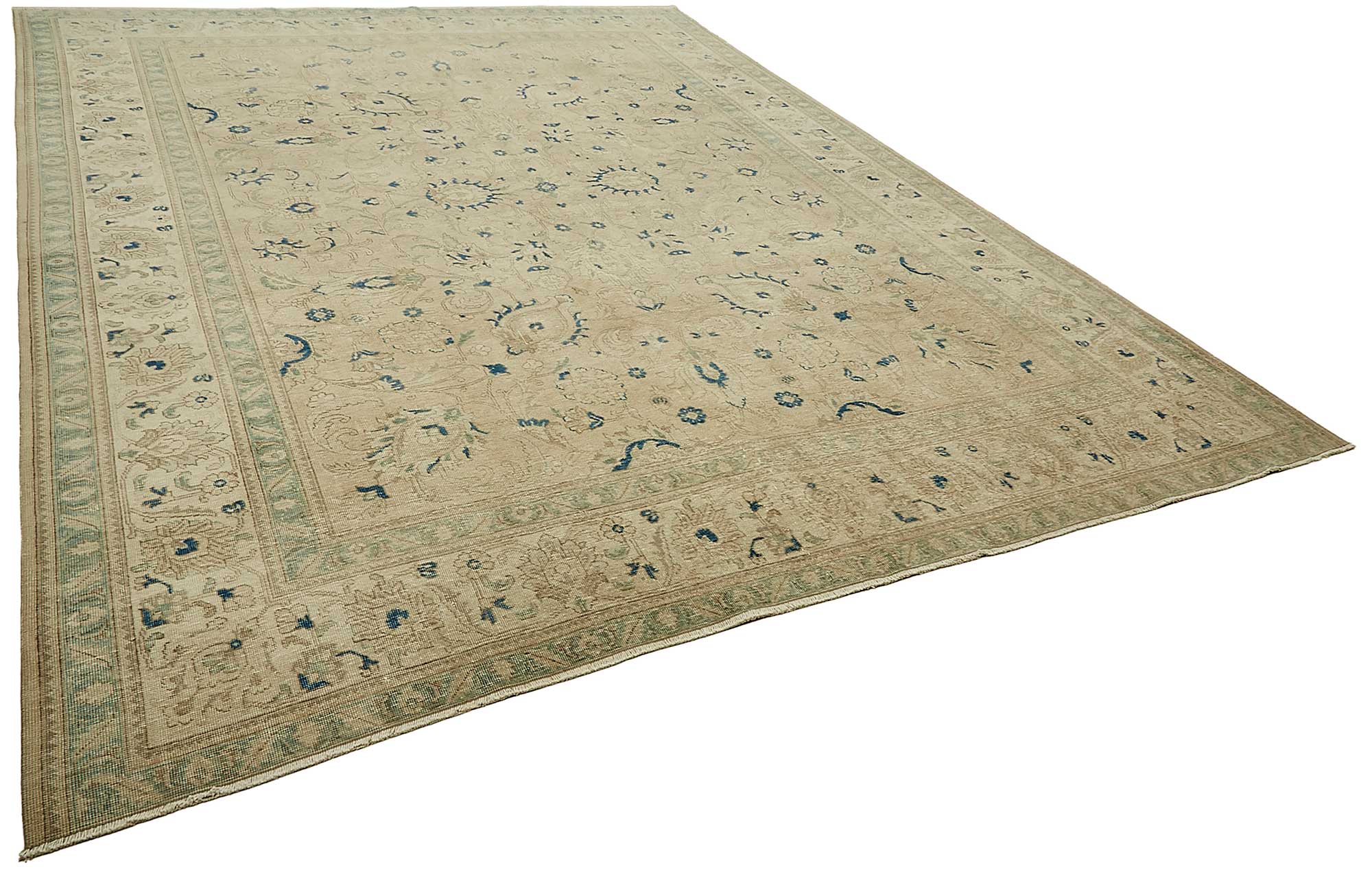 10x13 Beige Vintage Large Area Rug - 49463
