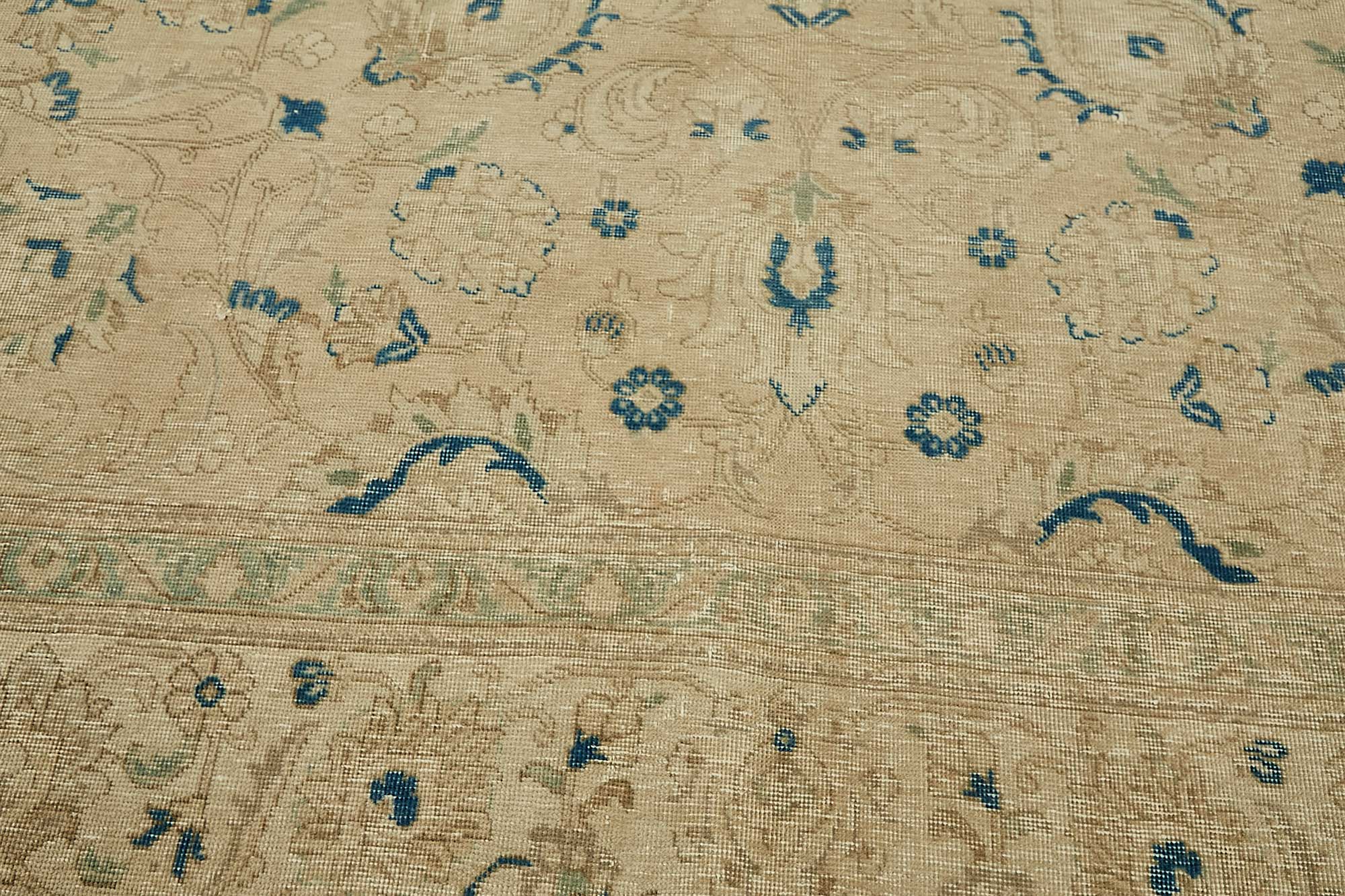 10x13 Beige Vintage Large Area Rug - 49463