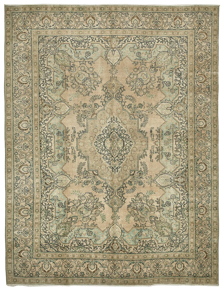 10x13 Beige Vintage Large Area Rug - 49465