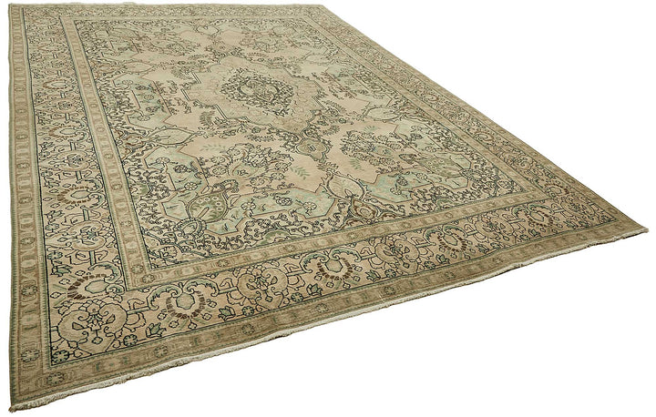 10x13 Beige Vintage Large Area Rug - 49465