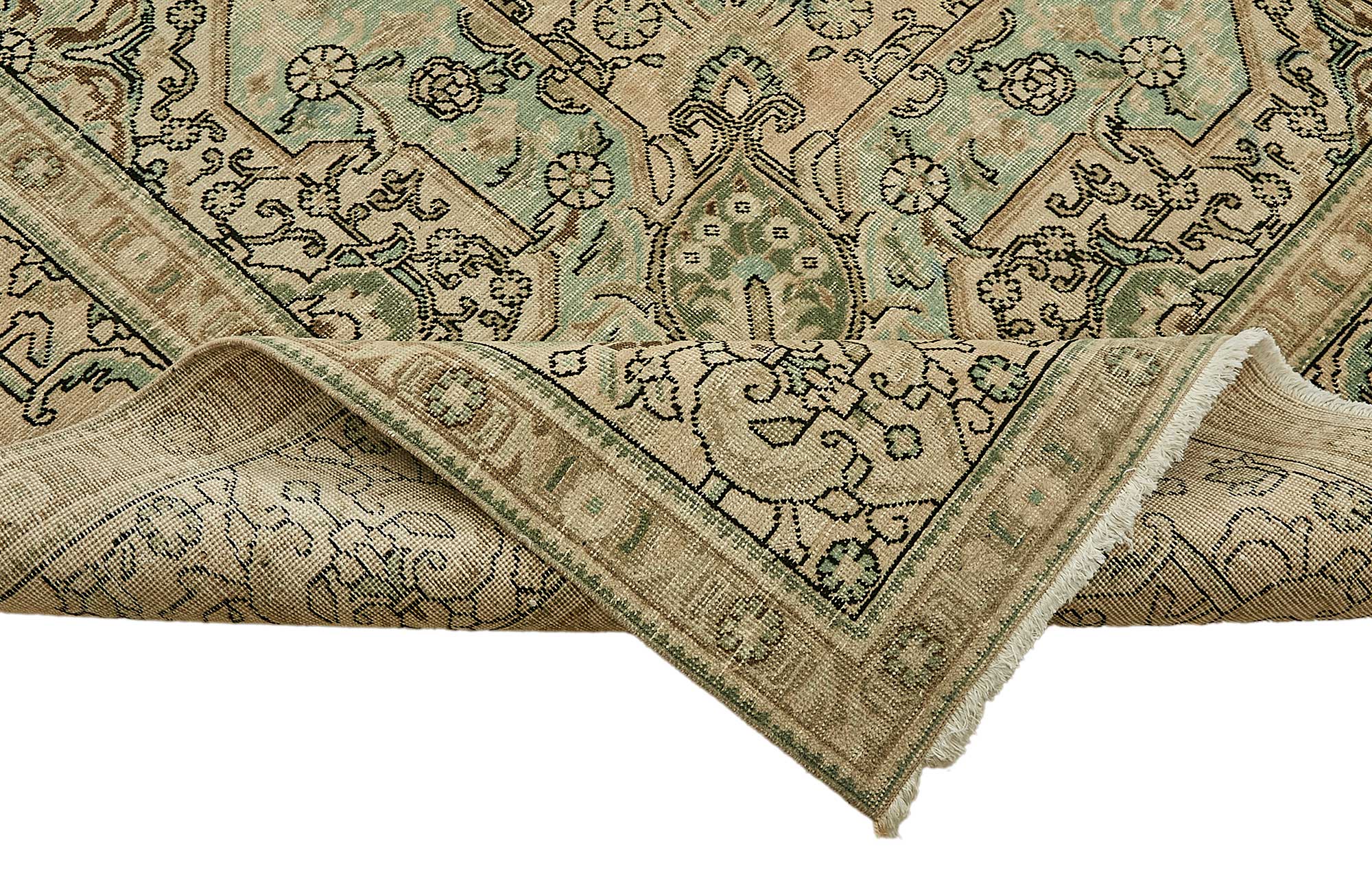 10x13 Beige Vintage Large Area Rug - 49465