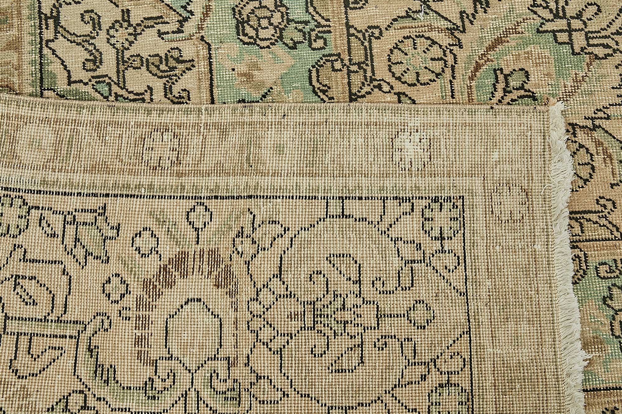 10x13 Beige Vintage Large Area Rug - 49465