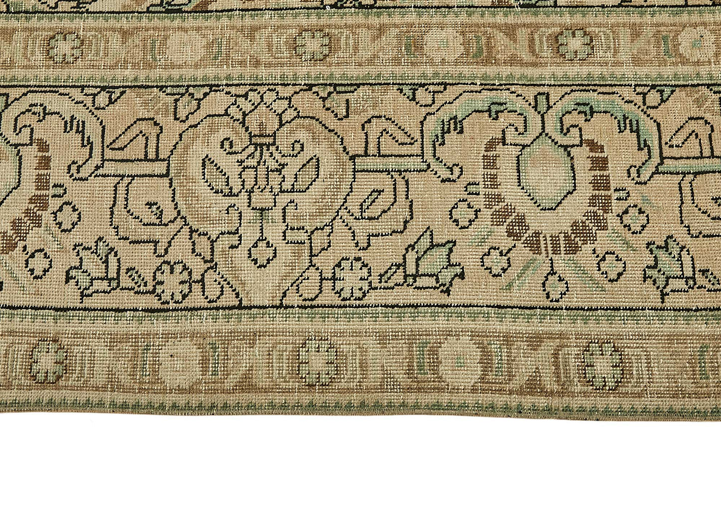 10x13 Beige Vintage Large Area Rug - 49465