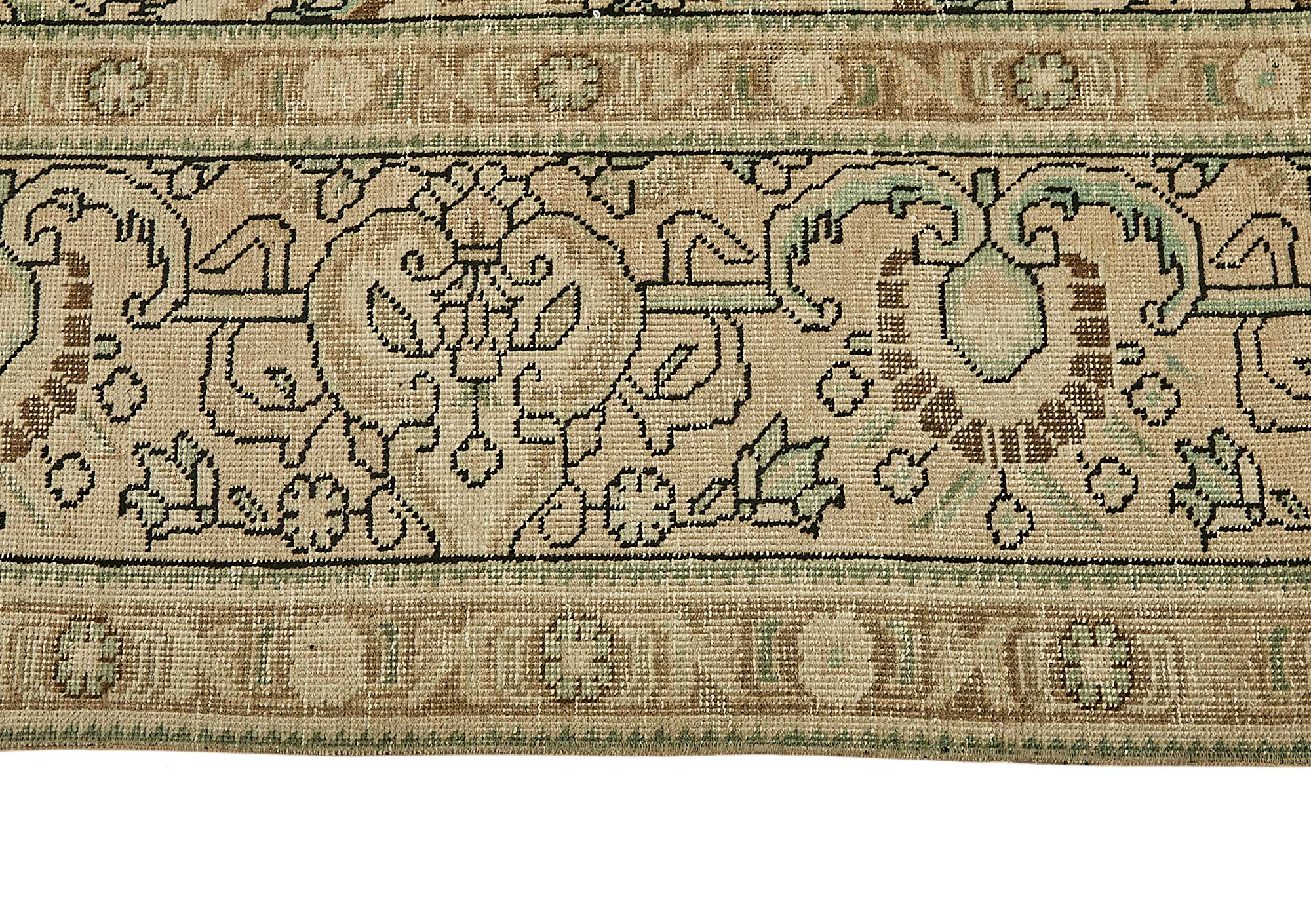 10x13 Beige Vintage Large Area Rug - 49465
