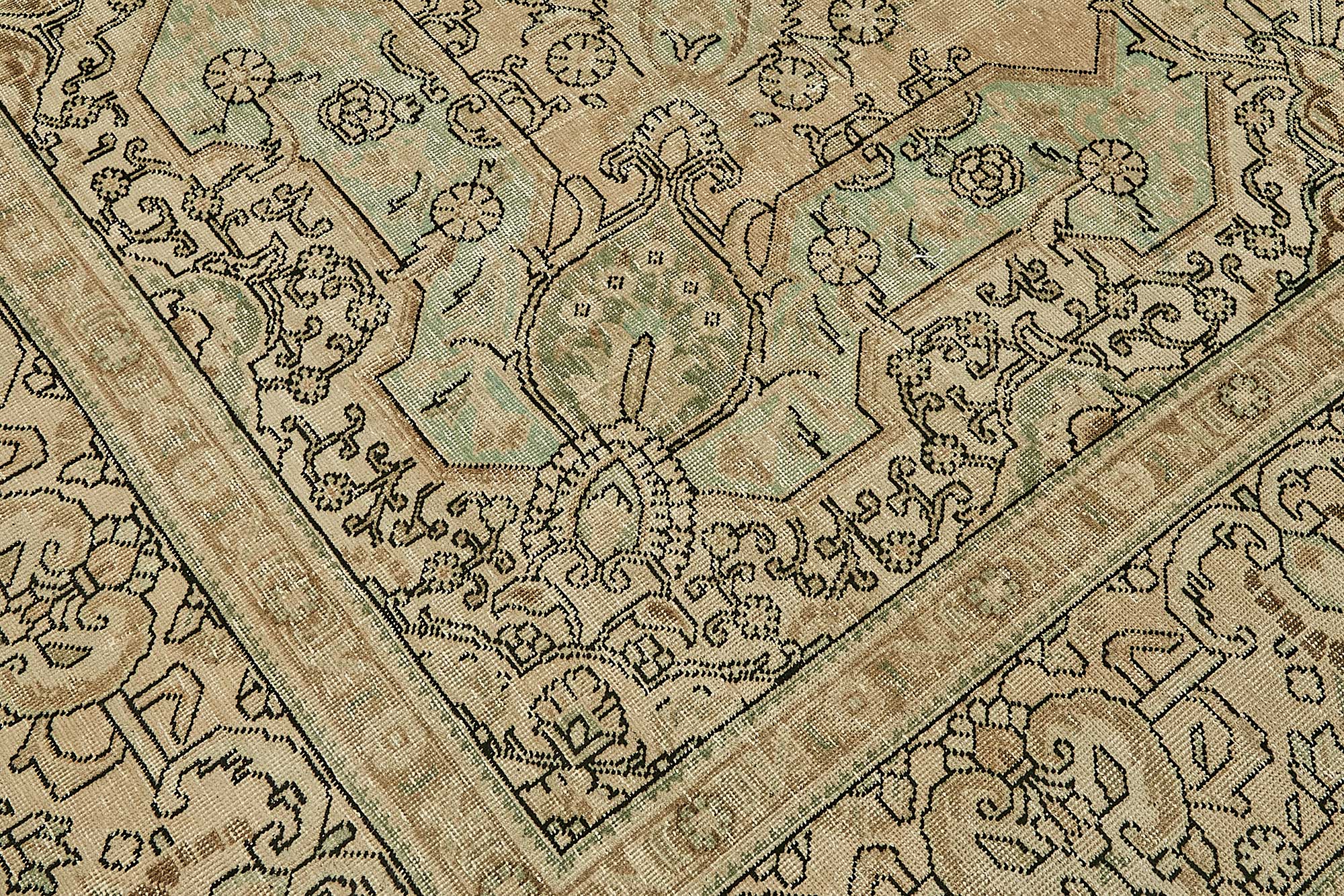 10x13 Beige Vintage Large Area Rug - 49465