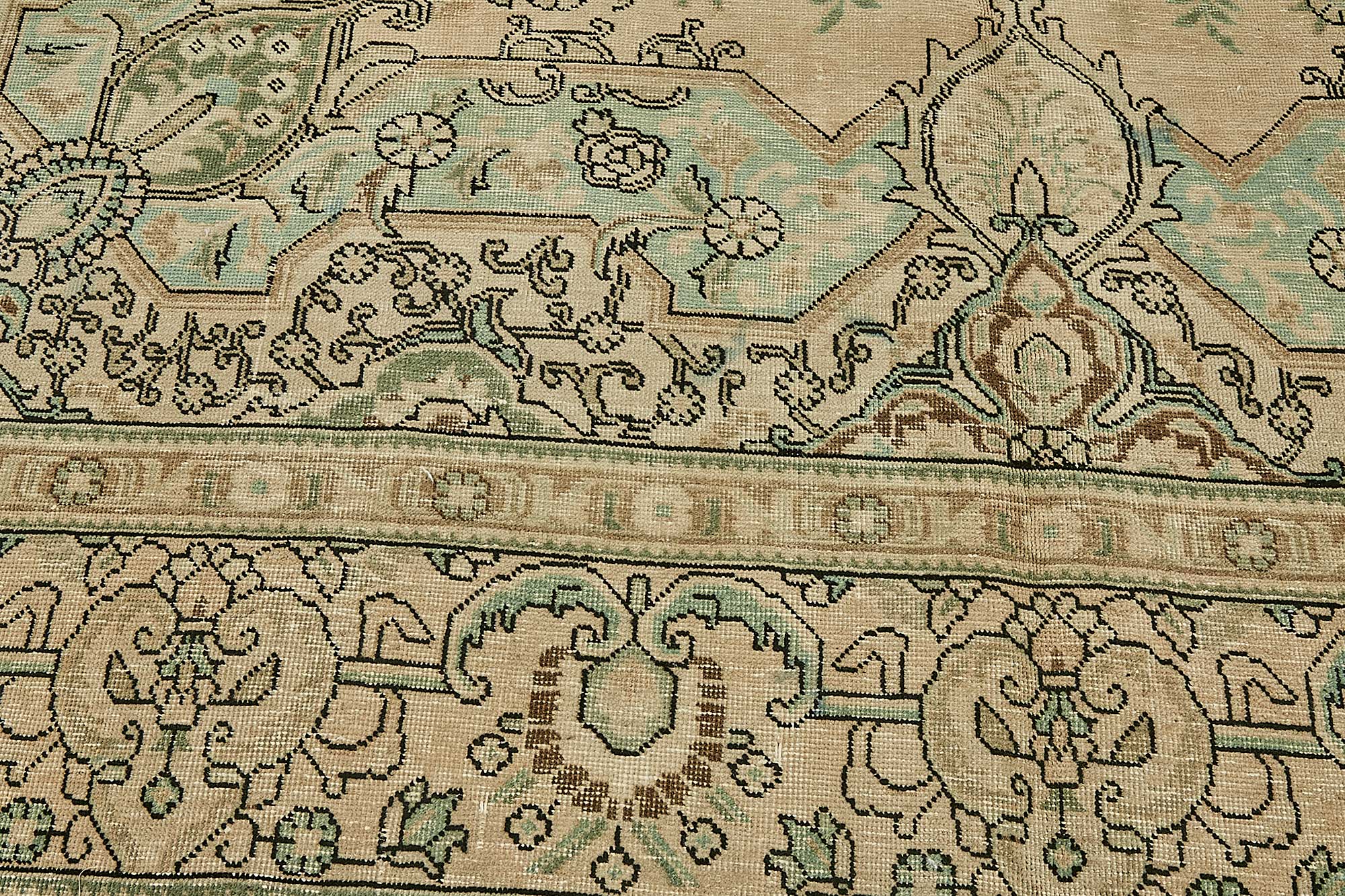 10x13 Beige Vintage Large Area Rug - 49465