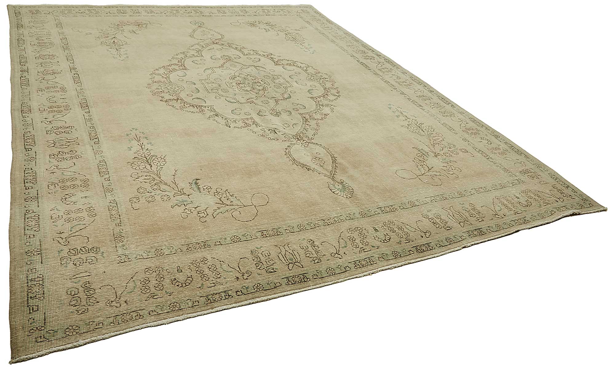 10x13 Beige Vintage Large Area Rug - 49466