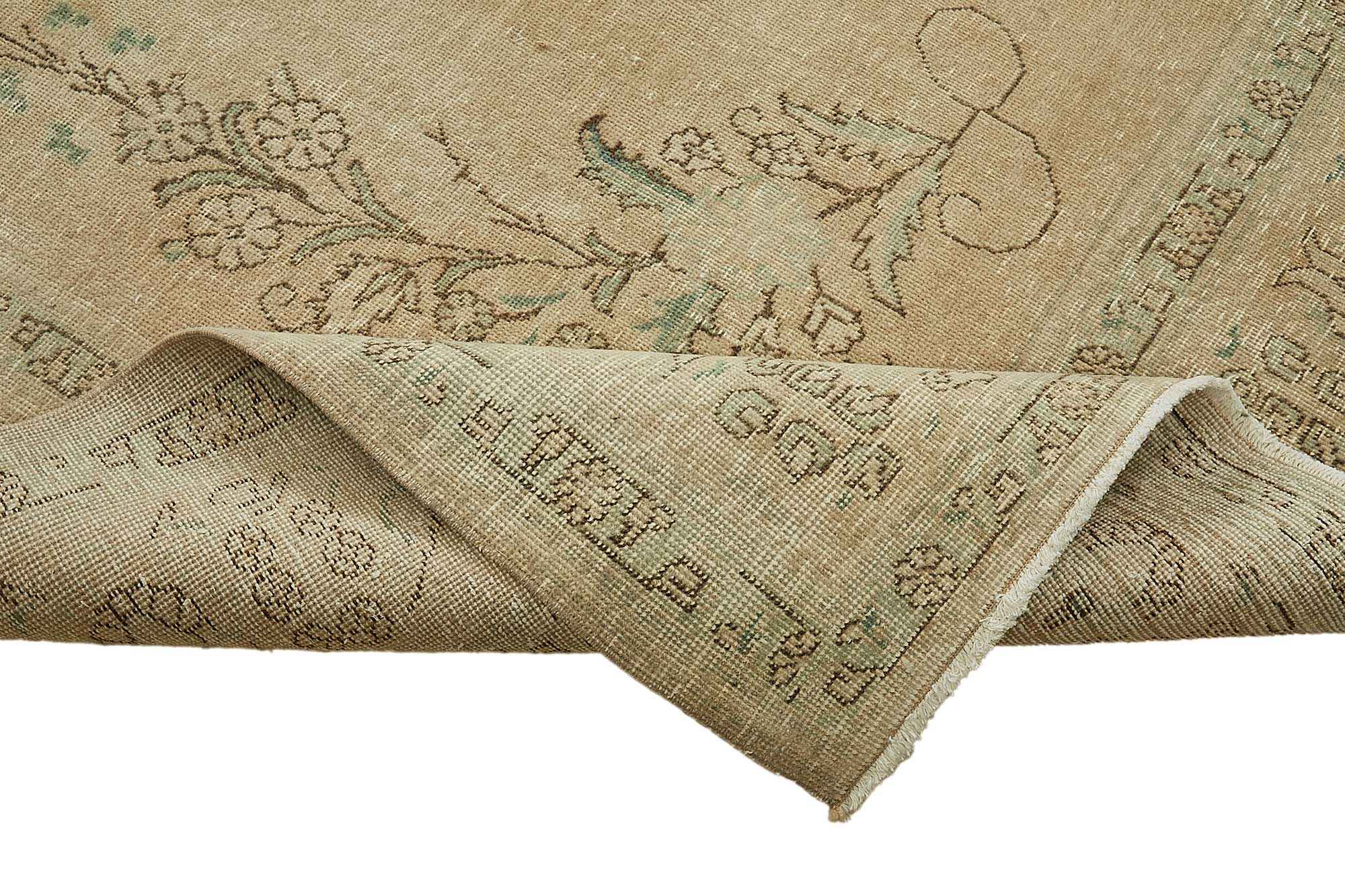10x13 Beige Vintage Large Area Rug - 49466