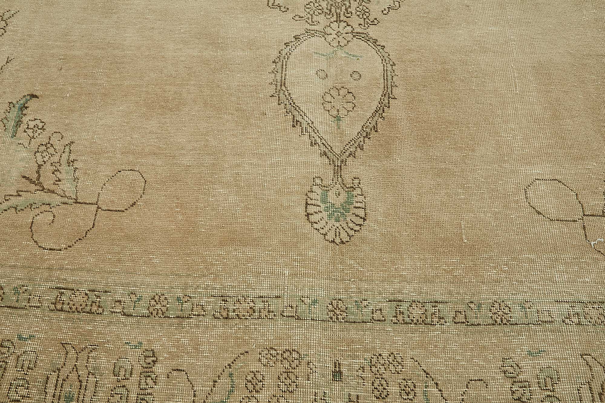 10x13 Beige Vintage Large Area Rug - 49466