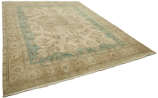 10x12 Beige Vintage Large Area Rug - 49467