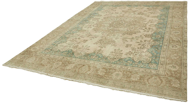 10x12 Beige Vintage Large Area Rug - 49467