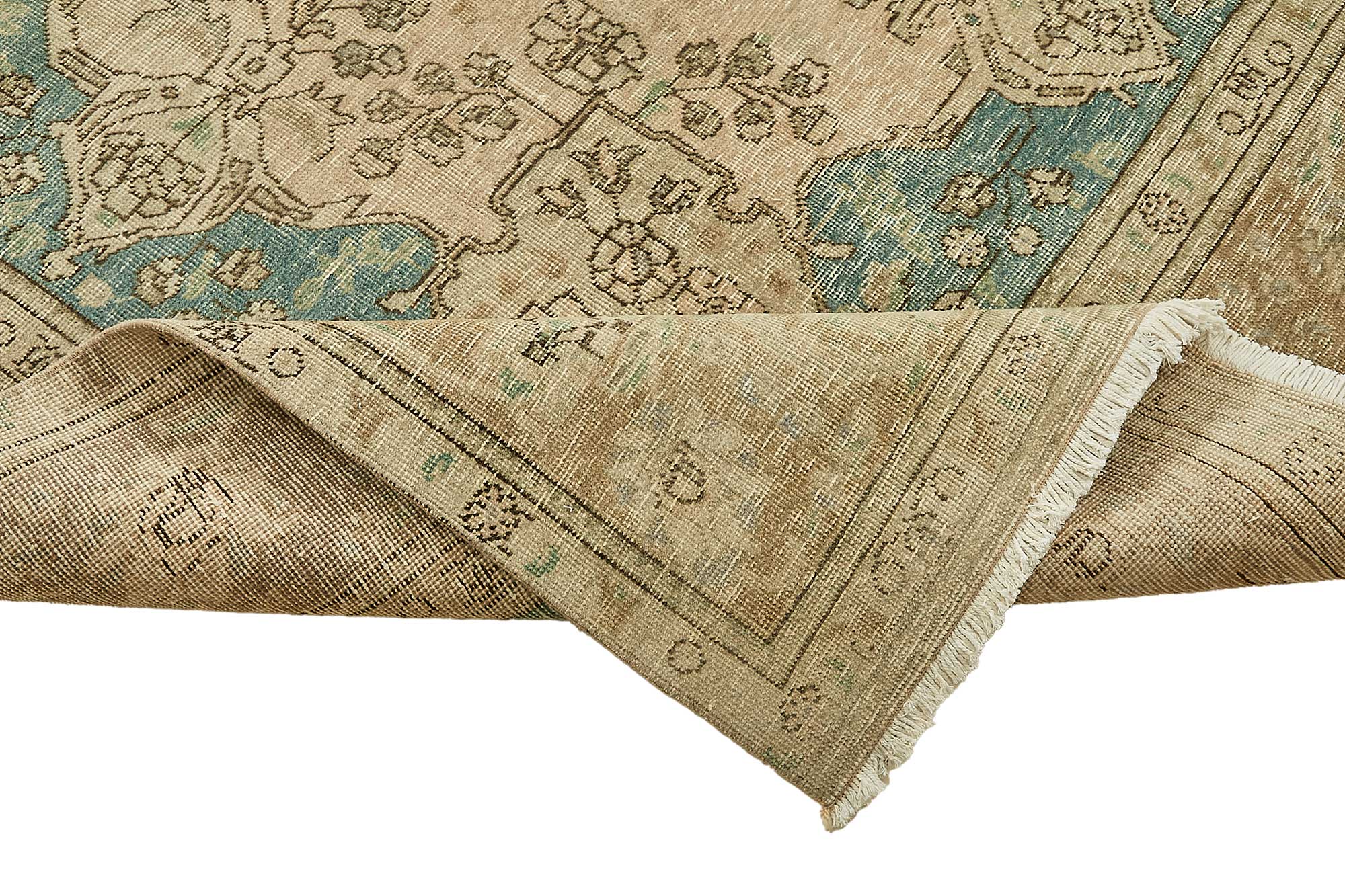 10x12 Beige Vintage Large Area Rug - 49467