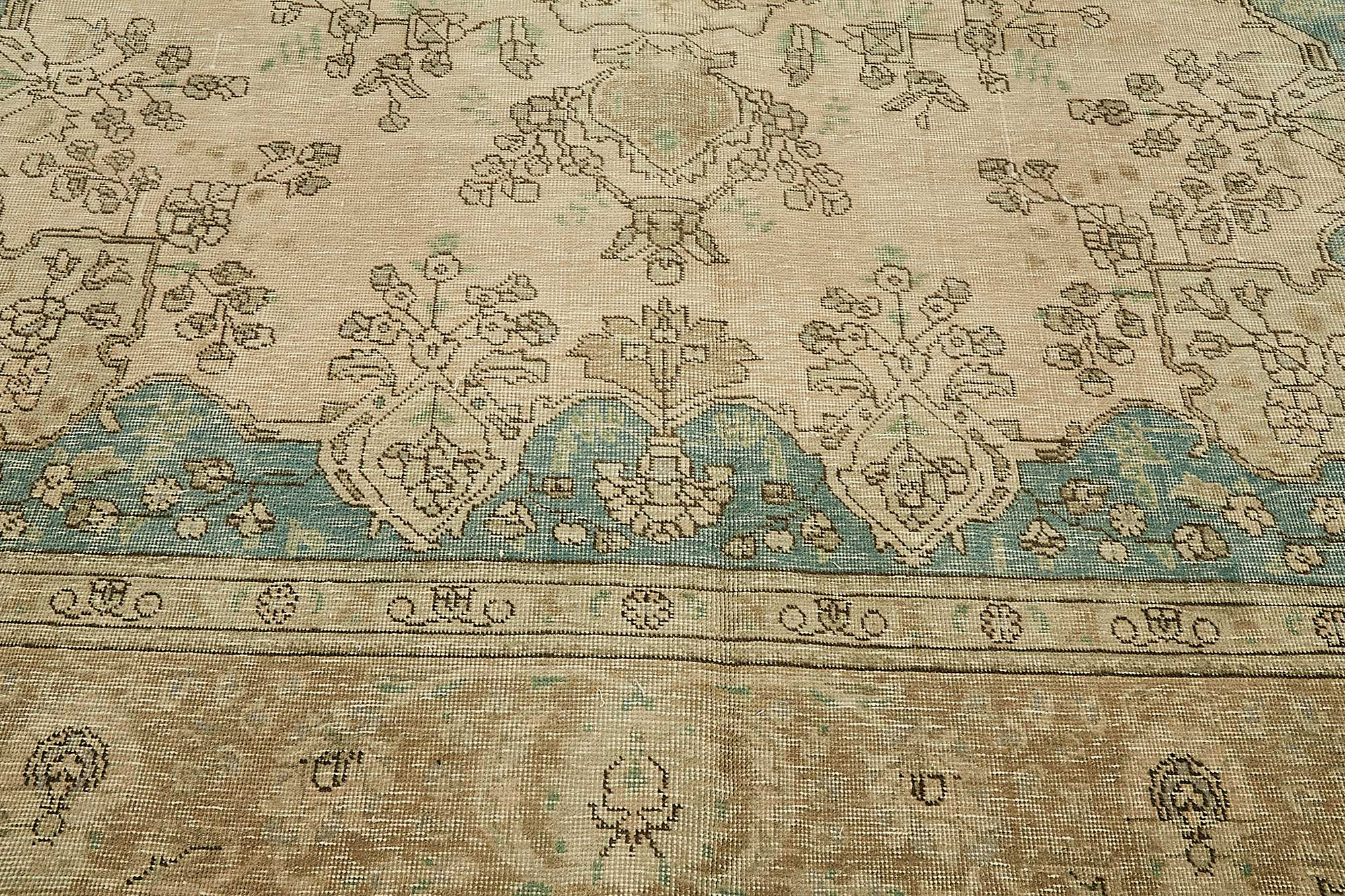 10x12 Beige Vintage Large Area Rug - 49467