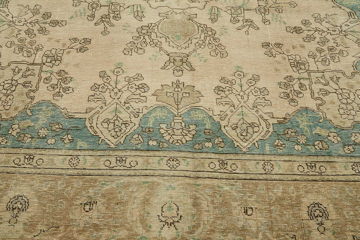 10x12 Beige Vintage Large Area Rug - 49467