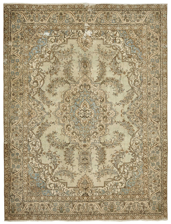 10x13 Beige Vintage Large Area Rug - 49468