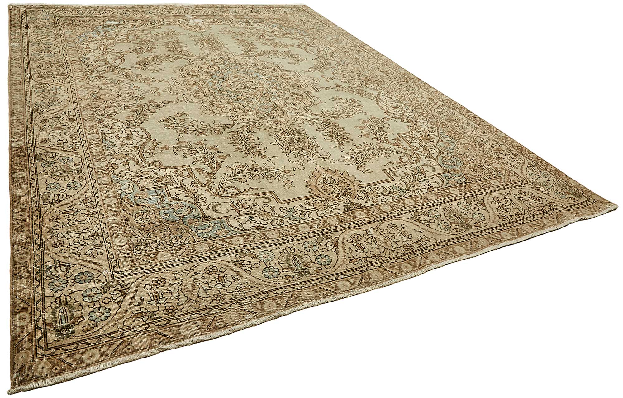 10x13 Beige Vintage Large Area Rug - 49468