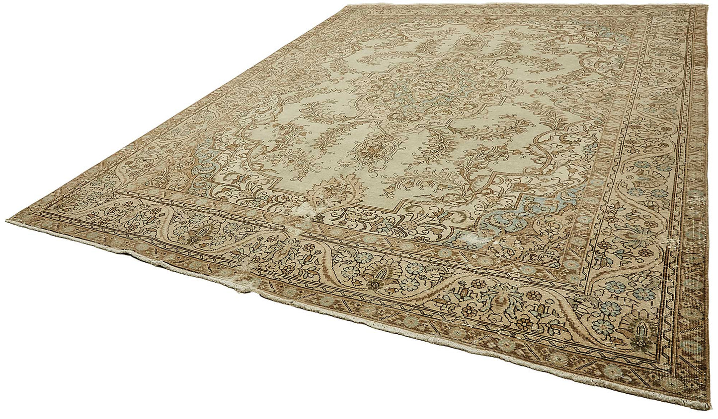 10x13 Beige Vintage Large Area Rug - 49468