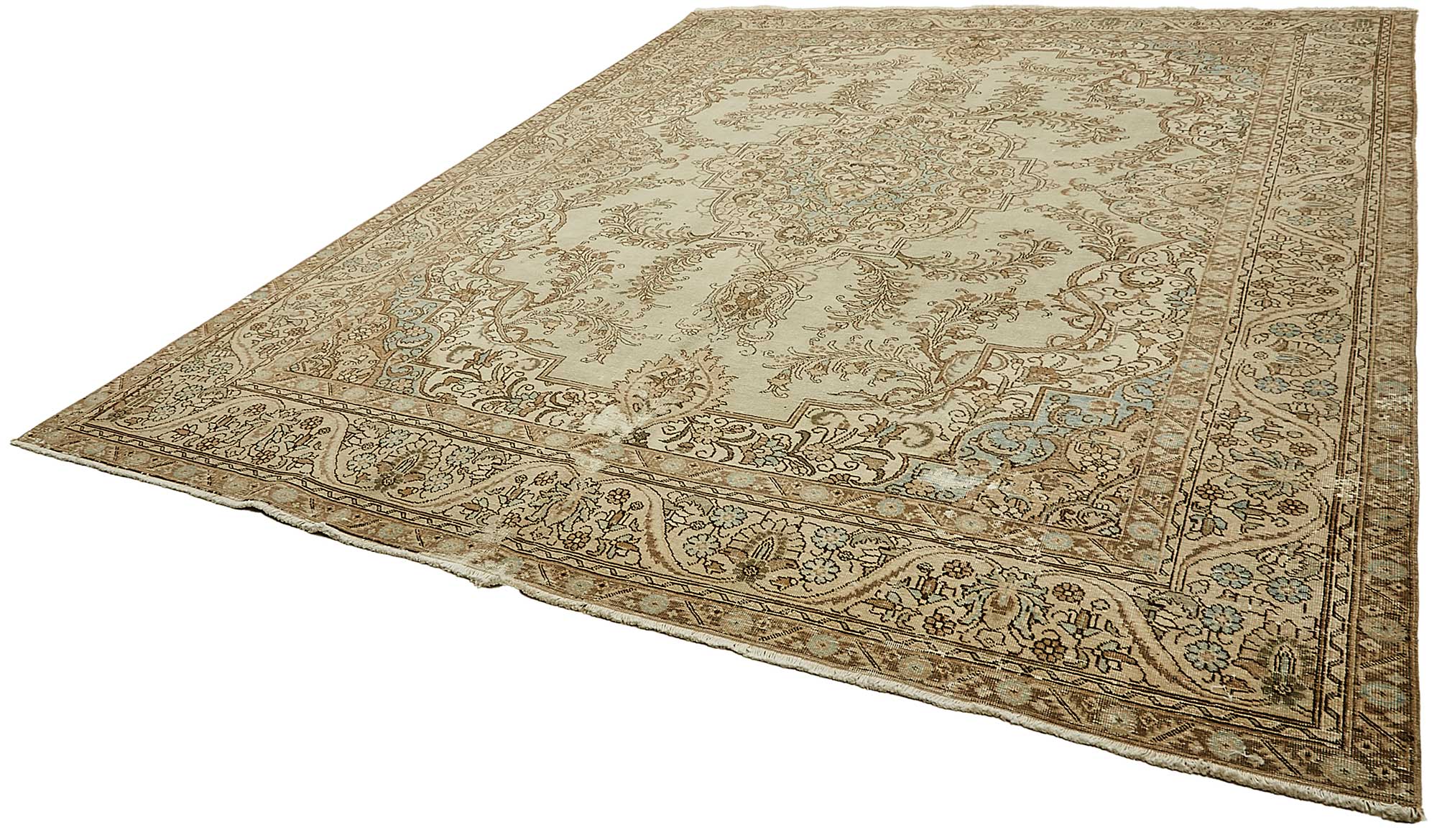 10x13 Beige Vintage Large Area Rug - 49468