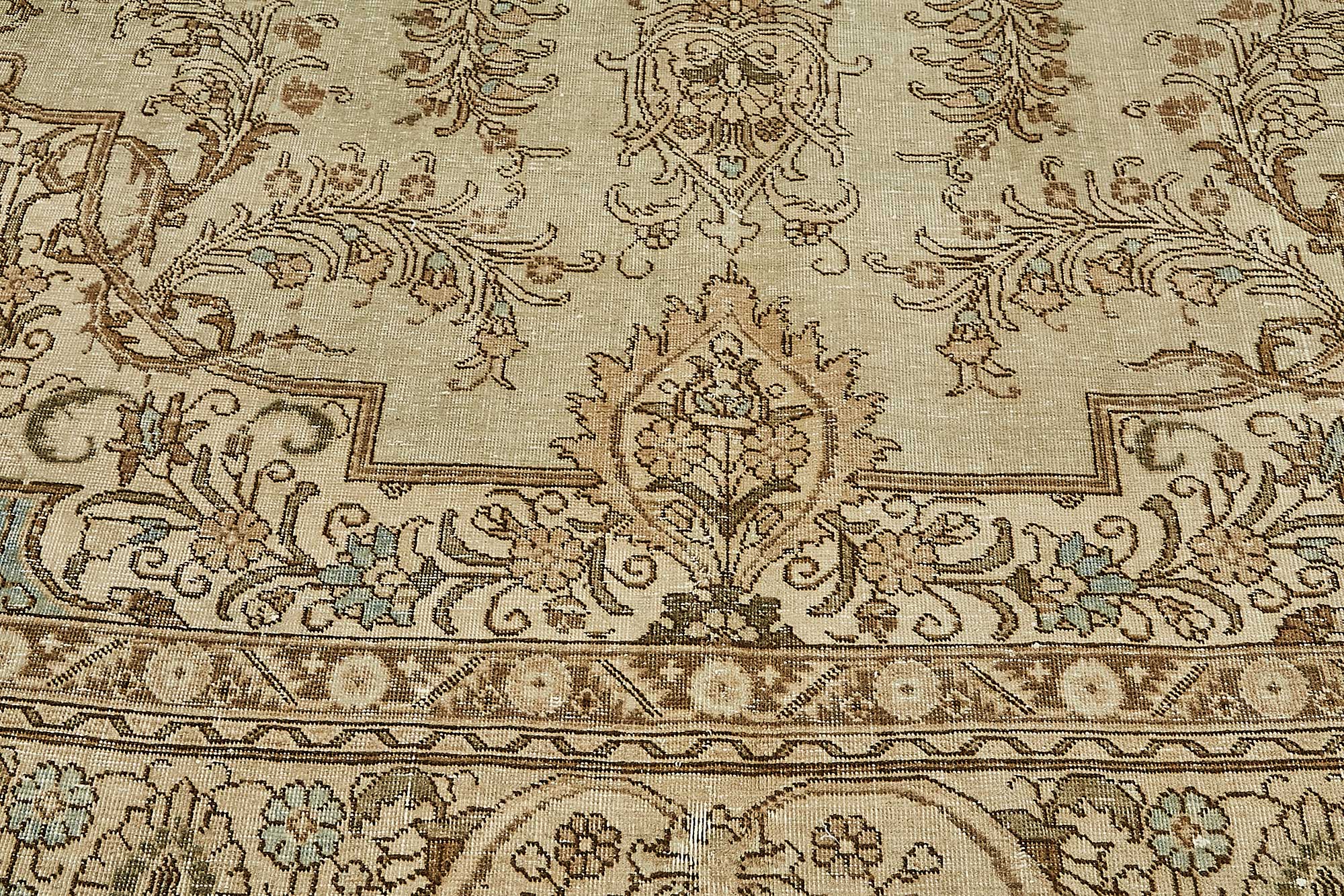 10x13 Beige Vintage Large Area Rug - 49468