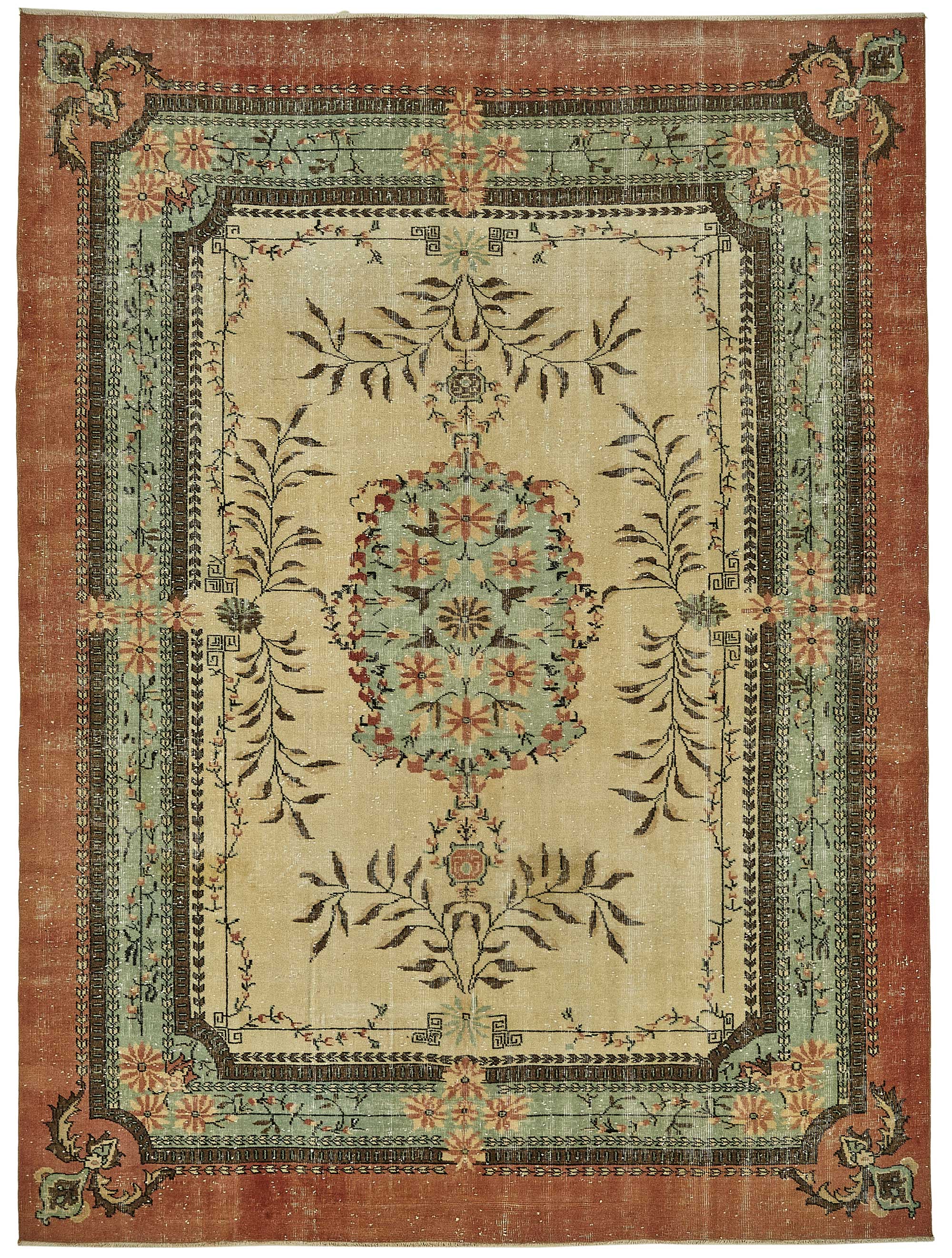 8x10 Hand-Knotted Turkish Vintage Rug - 49485