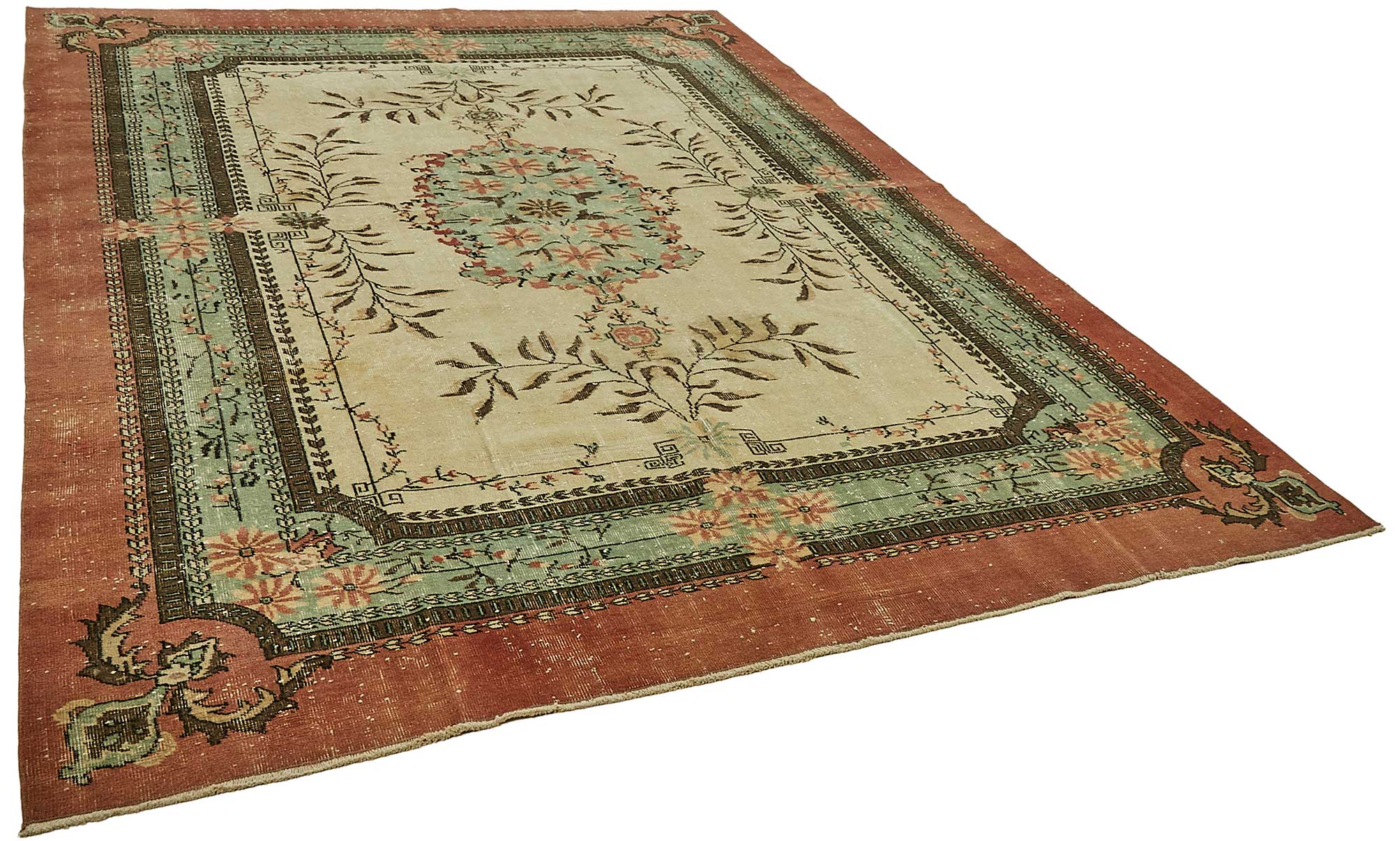 8x10 Hand-Knotted Turkish Vintage Rug - 49485