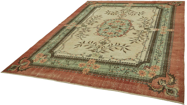 8x10 Hand-Knotted Turkish Vintage Rug - 49485