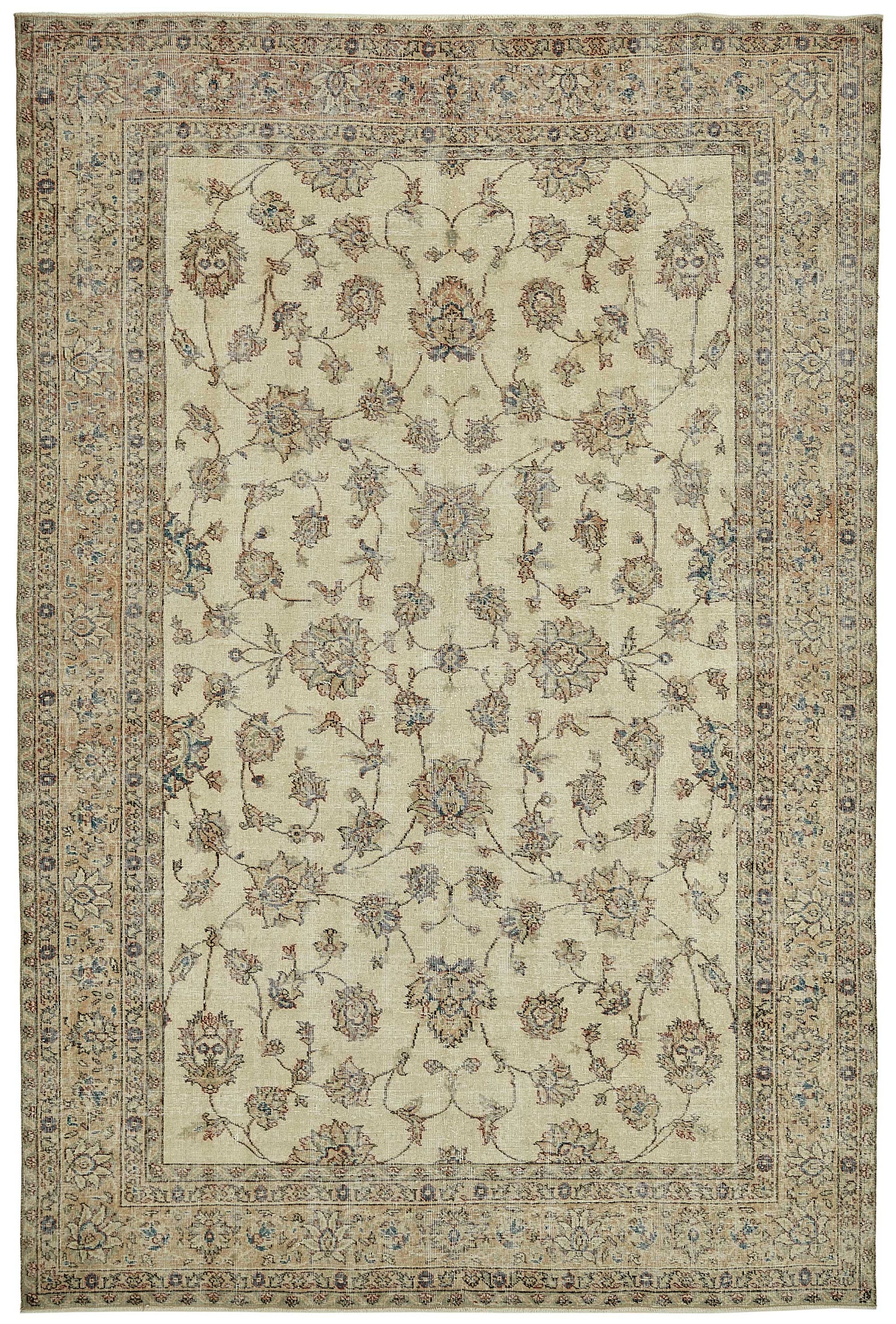 7x10 Hand-Knotted Turkish Vintage Rug - 49617
