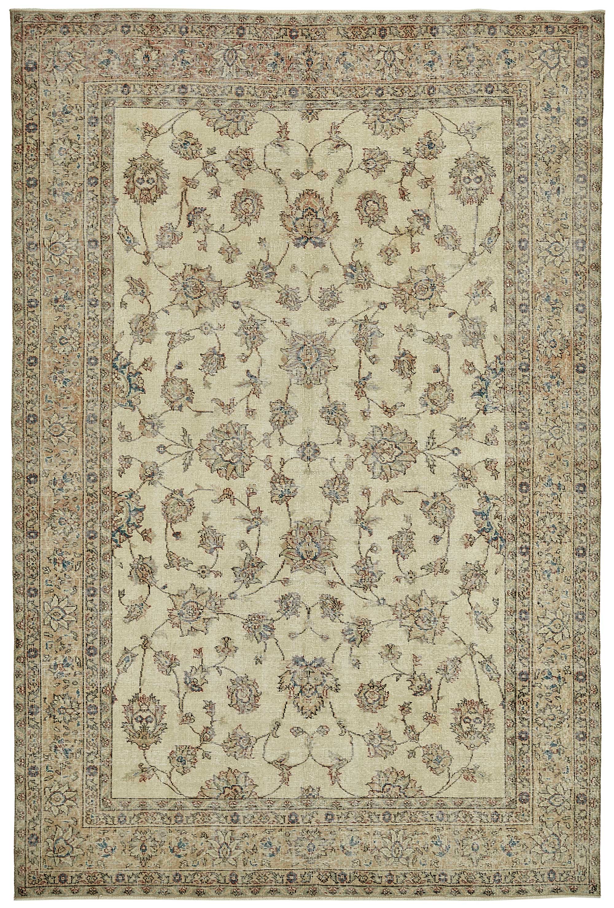 7x10 Hand-Knotted Turkish Vintage Rug - 49617