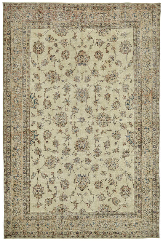 7x10 Hand-Knotted Turkish Vintage Rug - 49617