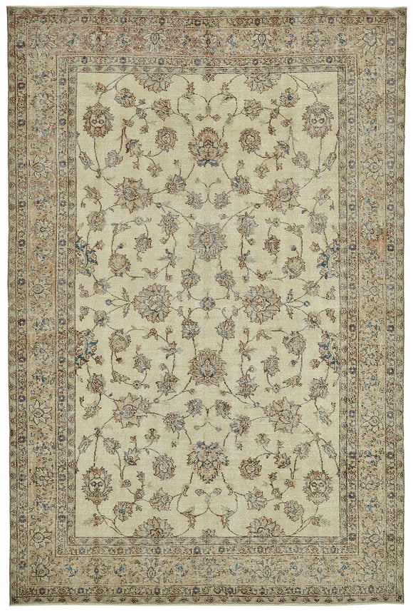 7x10 Hand-Knotted Turkish Vintage Rug - 49617