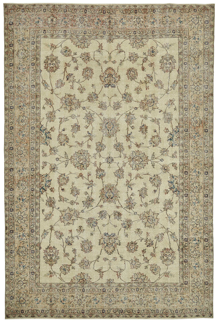 7x10 Hand-Knotted Turkish Vintage Rug - 49617
