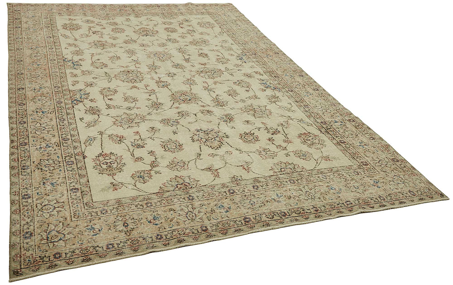 7x10 Hand-Knotted Turkish Vintage Rug - 49617