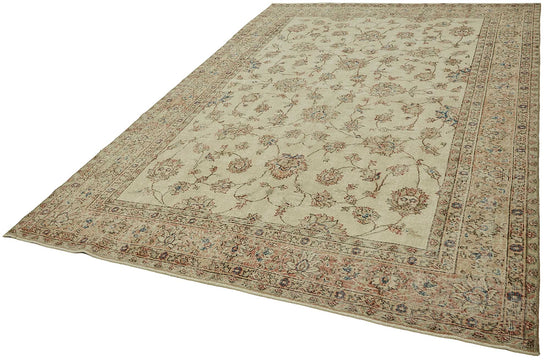 7x10 Hand-Knotted Turkish Vintage Rug - 49617